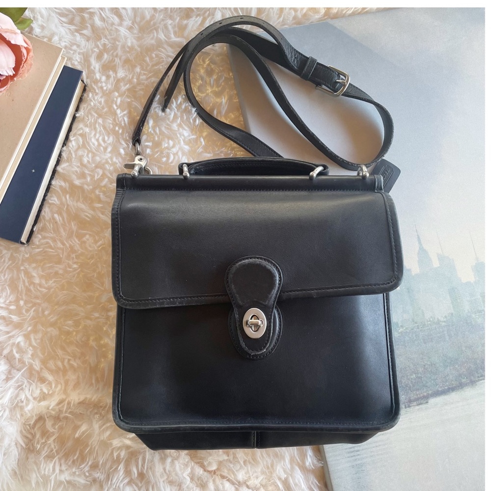 Coach Black Leather Bag  🎈 - Picture 5 of 12